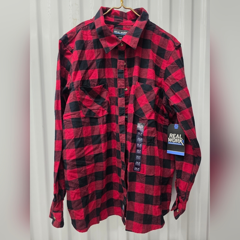 Red and Black Checkered Men's Casual Shirt